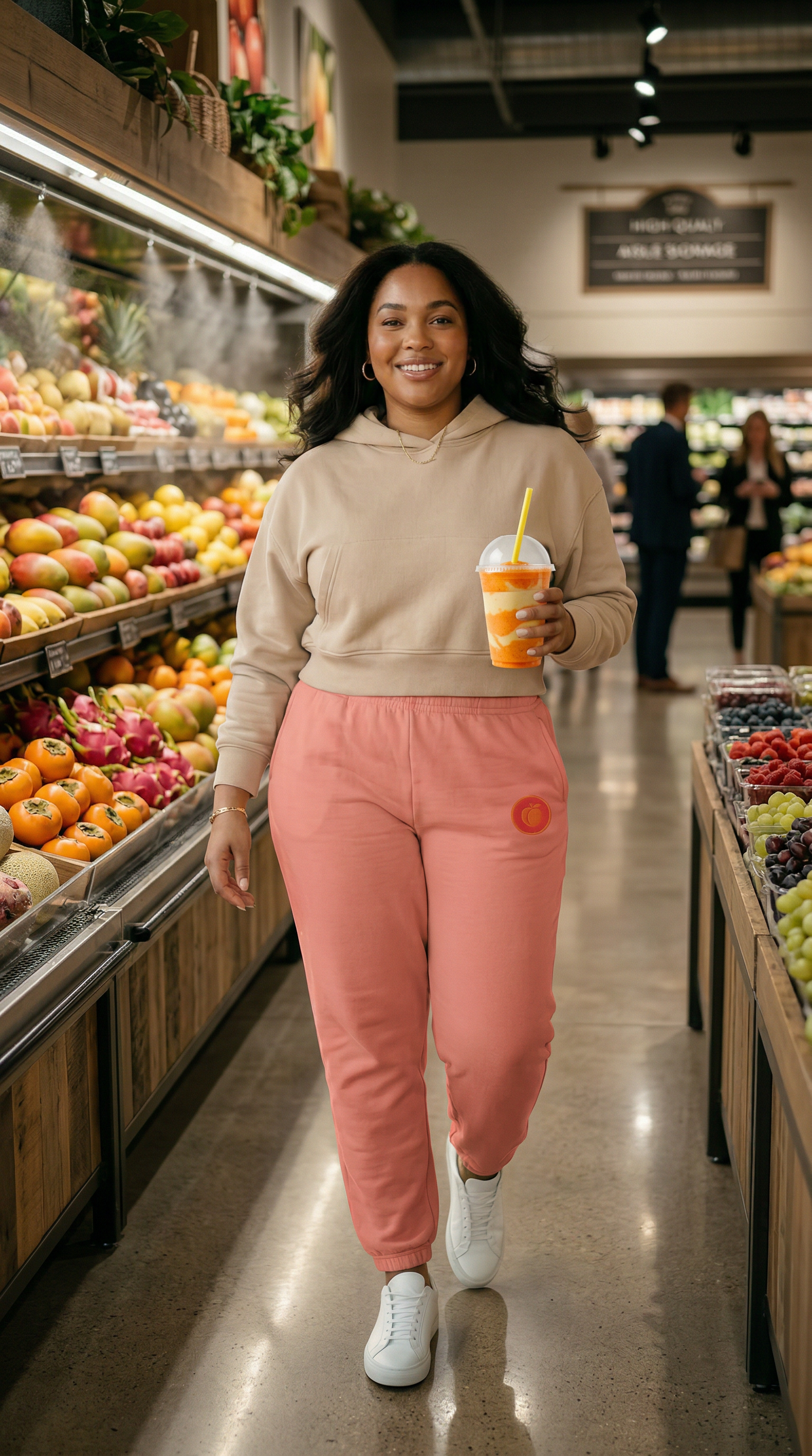 Peach Sweatpants – Premium Fleece Unisex Joggers | Smoothie Collective