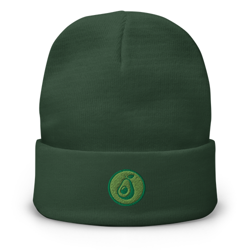 Avocado Beanie – Premium Embroidered Knit Hat | Smoothie Collective